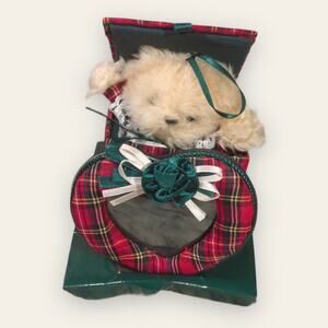 Vintage 90s Bear Ornament & Heart Frame Gift Set Christmas Valentines Day